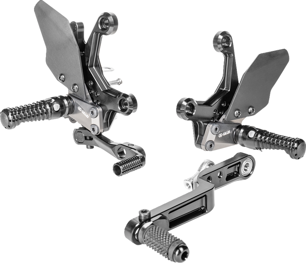 Gilles Tooling Adjustable Rearset - AS31GT - Black - Suzuki