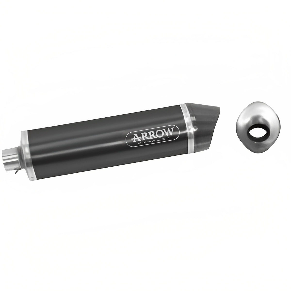 Arrow 71689AKN Maxi Race-Tech Aluminium Dark Slip On With Carbon End Cap