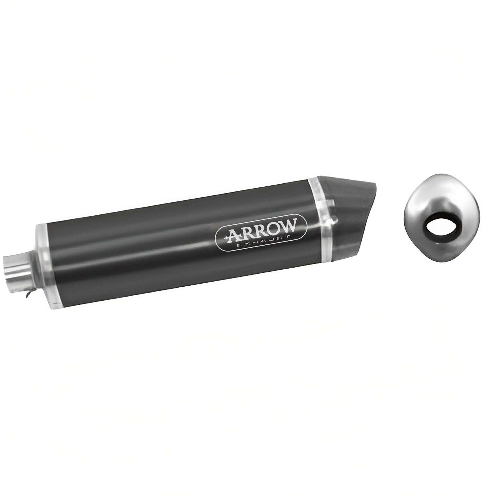 Arrow 71689AKN Maxi Race-Tech Aluminium Dark Slip On With Carbon End Cap