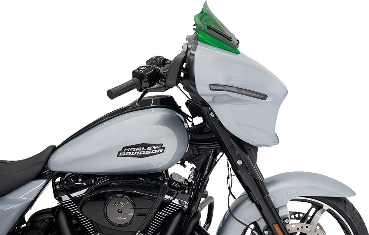 Klock Werks Kolor Flare® Windshield - 8" - Green - '23-'25 FLHX