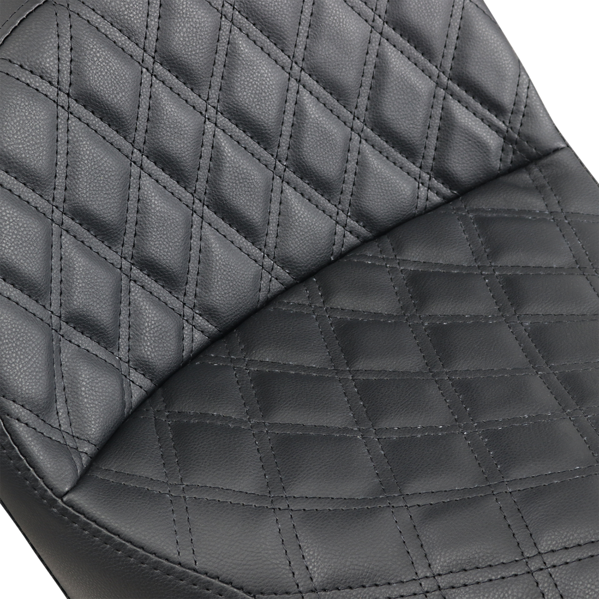 Saddlemen Explorer Seat - With Backrest - Lattice Stitched - Black - FXD