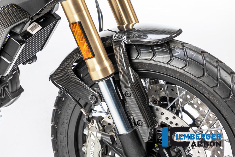 Ilmberger Carbon Front Fender Holder Right Gl. Ducati Scrambler 1100 From 2017 - Gloss