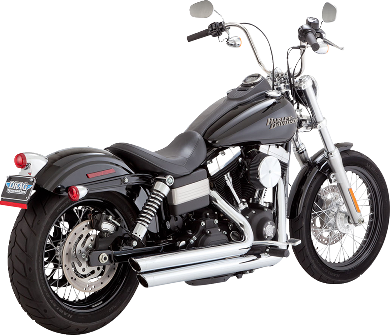 Vance & Hines Big Shots Staggered Exhaust System - Chrome