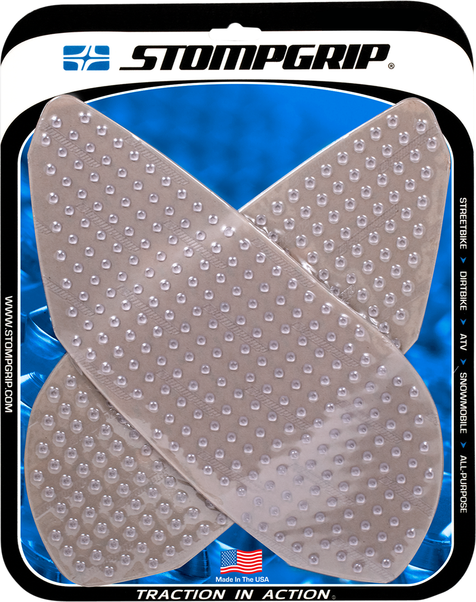 StompGrip Tank Grips - Volcano - Clear - Triumph - Daytona/Speed '06-'12