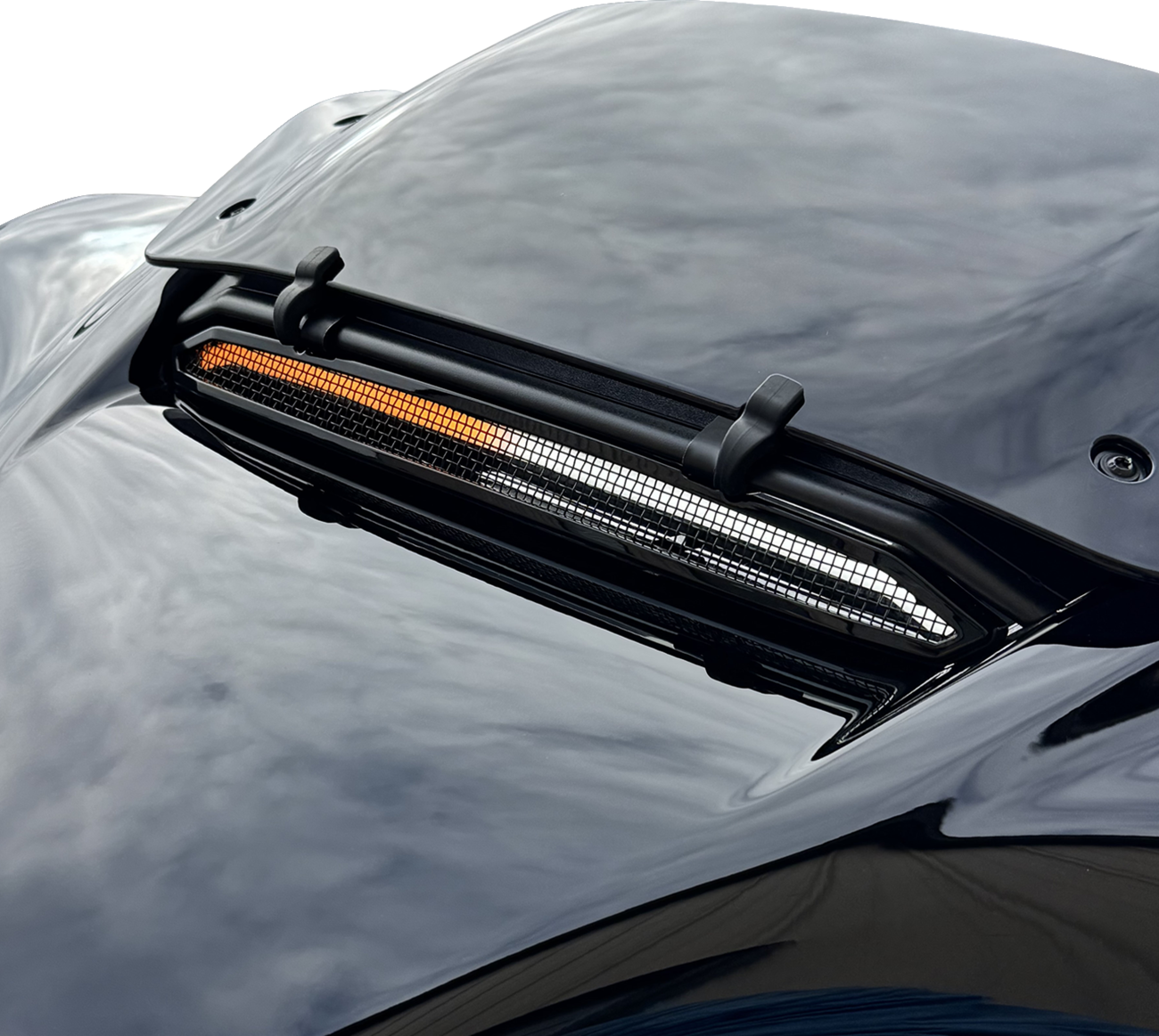 Custom Dynamics LED Windshield Trim - Sequential Turn Signal - Gloss Black