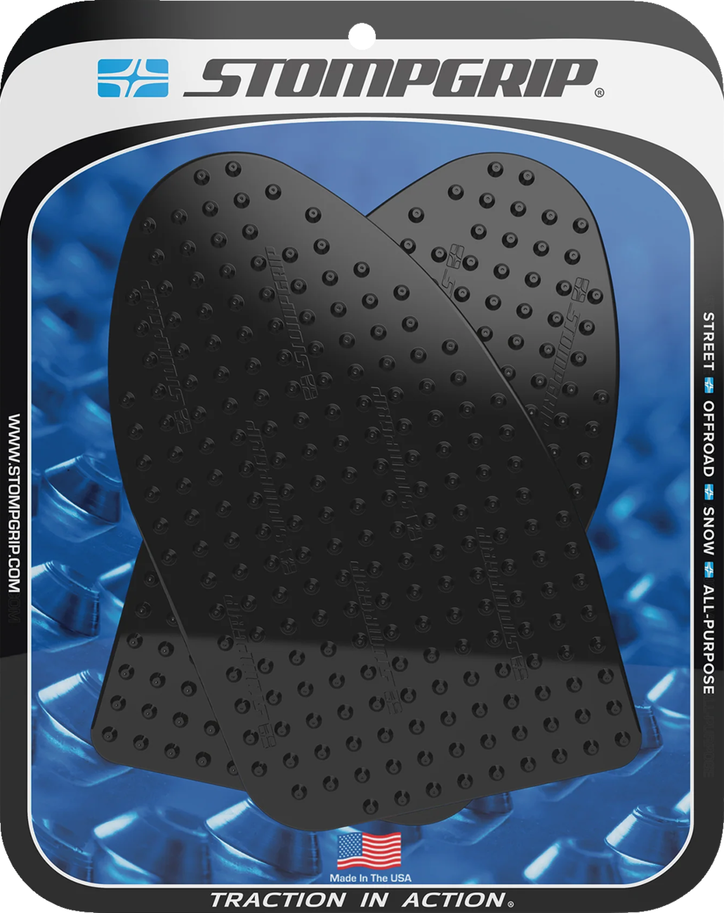 StompGrip Tank Grips - Volcano - Black - Suzuki - GS '22-'25