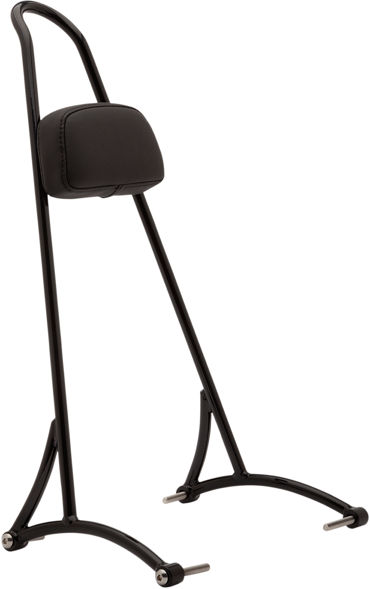 Burly Brand 20" Tall Sissy Bar - Black - HD Sportster '04-'22