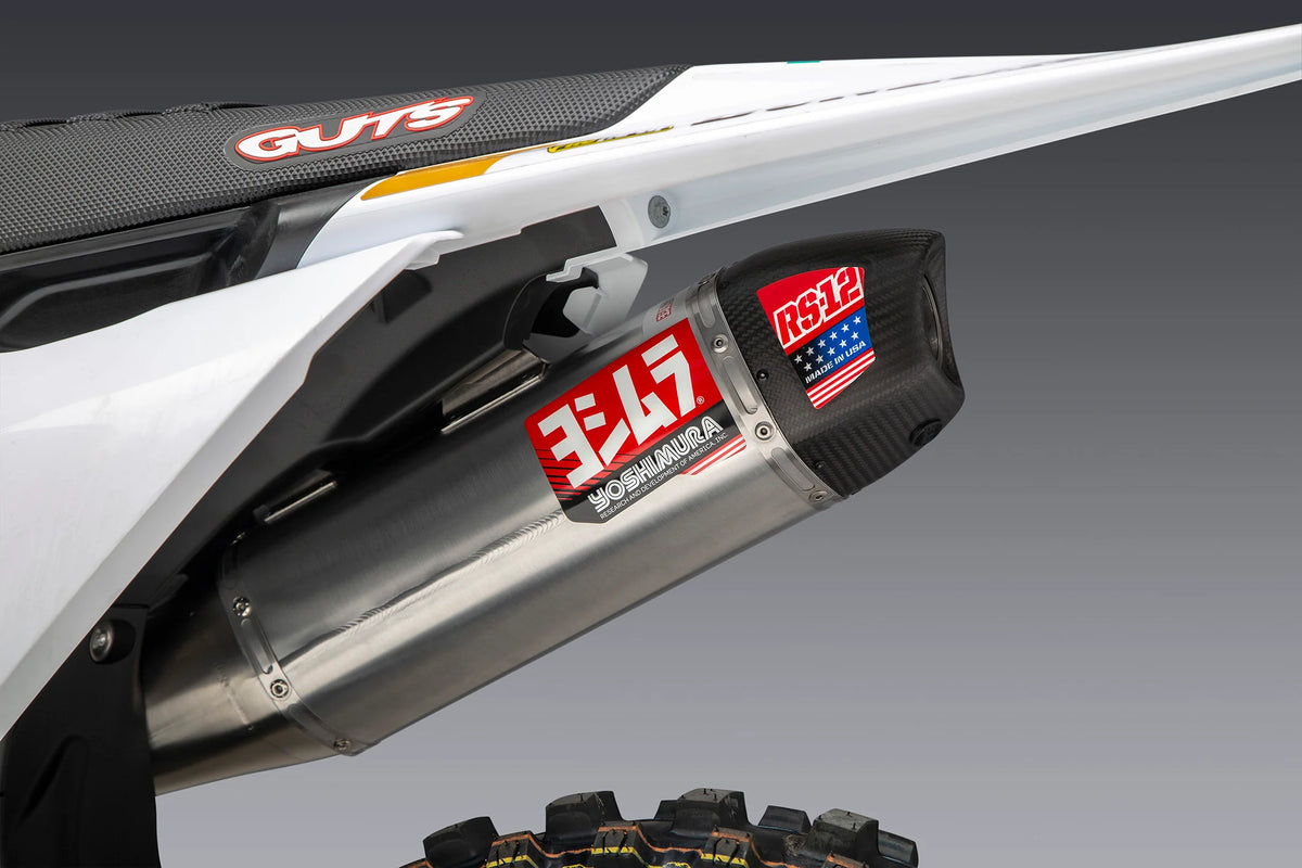 Yoshimura KTM 450sx-F FE 22-26/Husqvarna FC450 RE 22-26 RS-12 Stainless Full Exhaust, W/ Aluminum Muffler