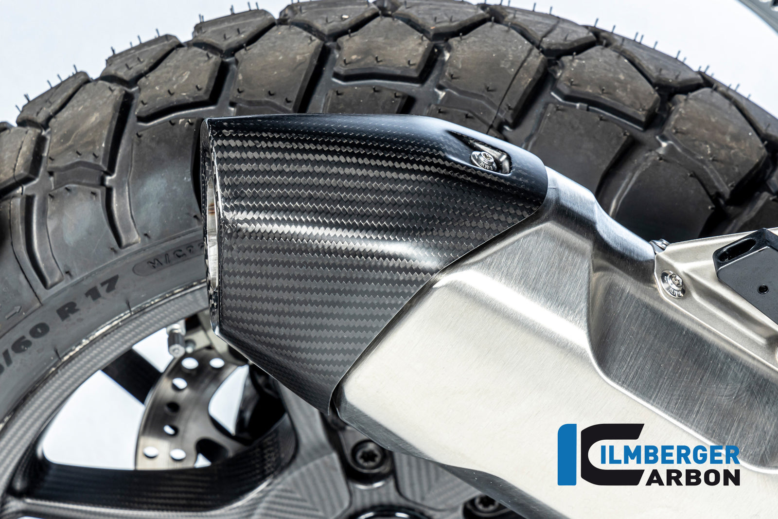Ilmberger Carbon Exhaust End Cap Protector BMW R 1300 GS - Matte / Twill