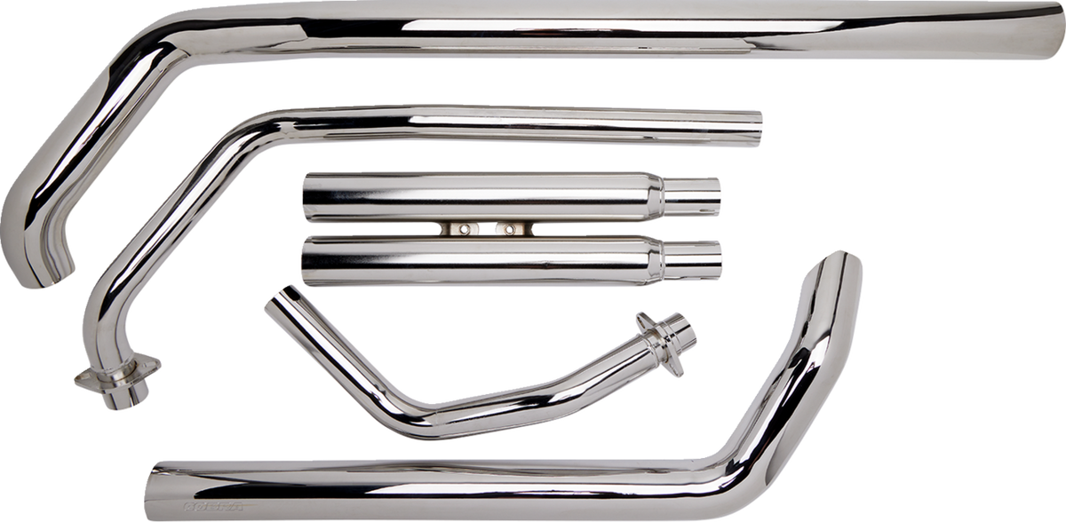 Cobra Streetrod Straight Cut Exhaust System - Chrome