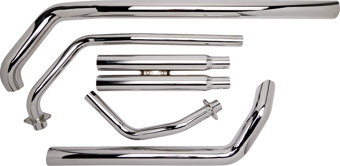 Cobra Streetrod Straight Cut Exhaust System - Chrome