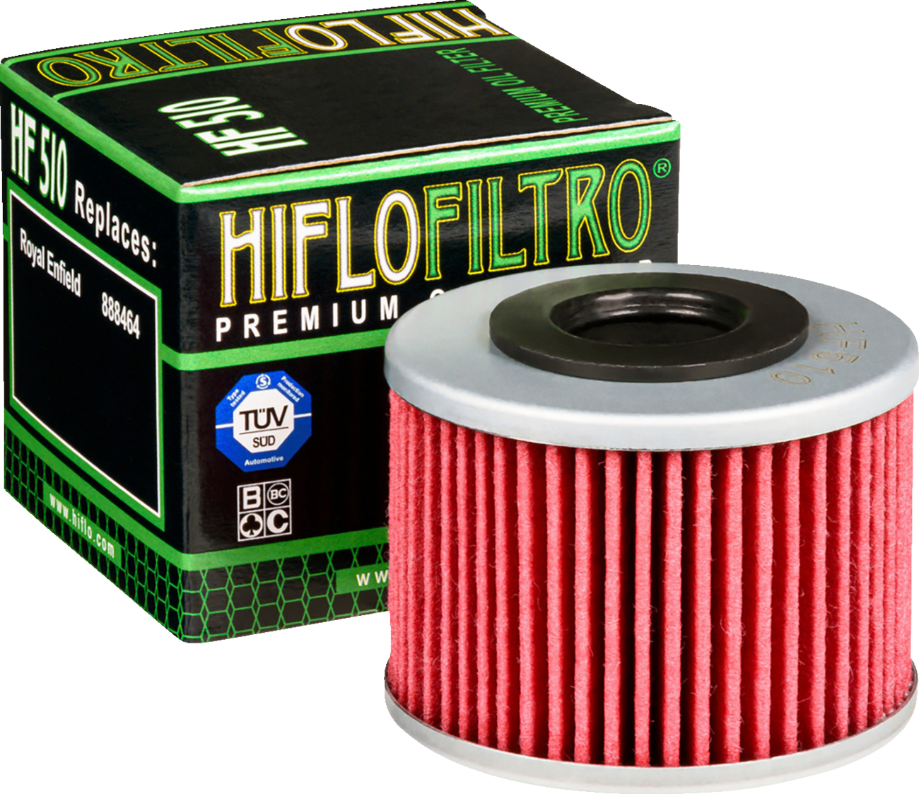 Hiflofiltro Oil Filter - Red/Silver
