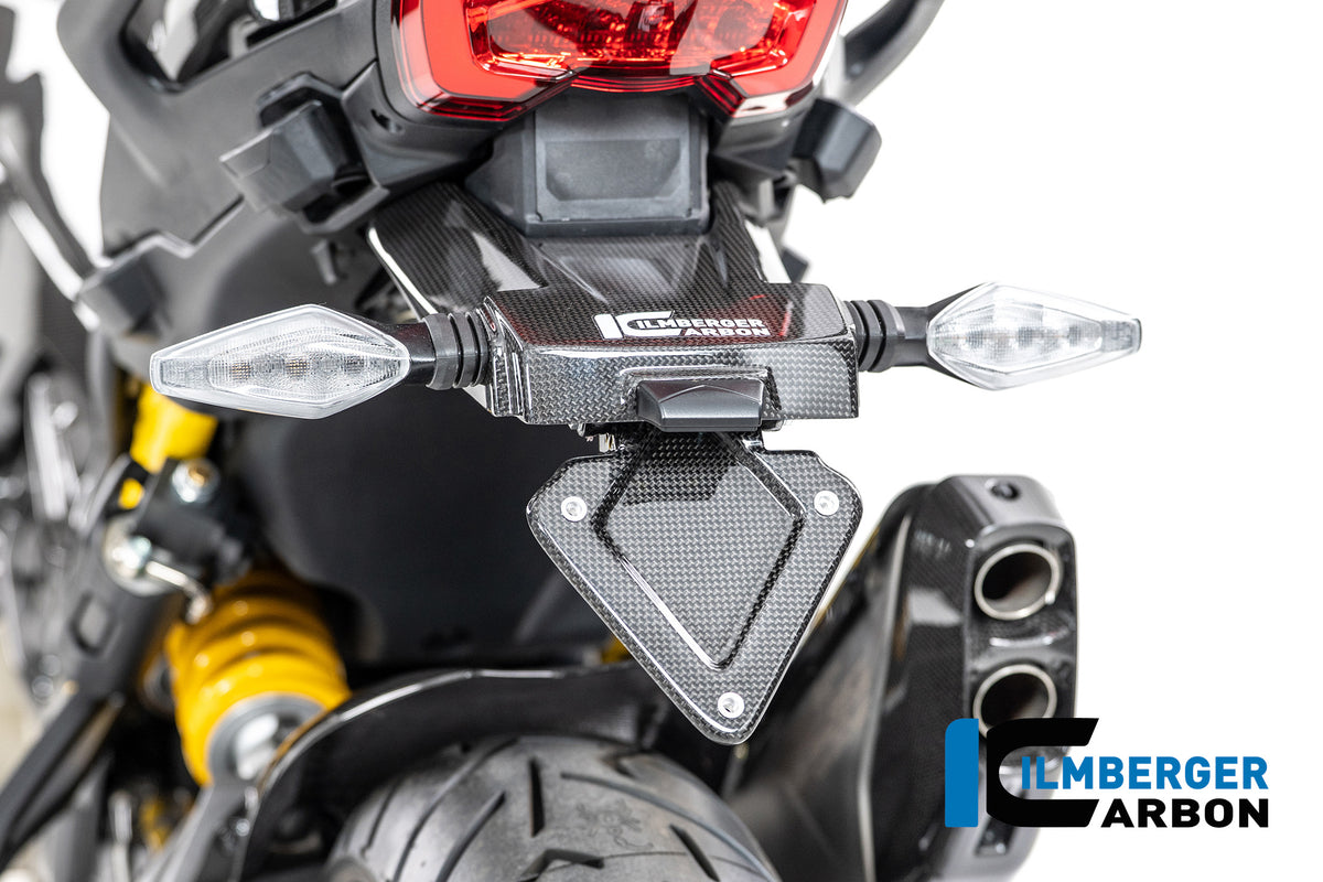 Ilmberger Carbon License Plate Holder Matte Multistrada V4 From 2025