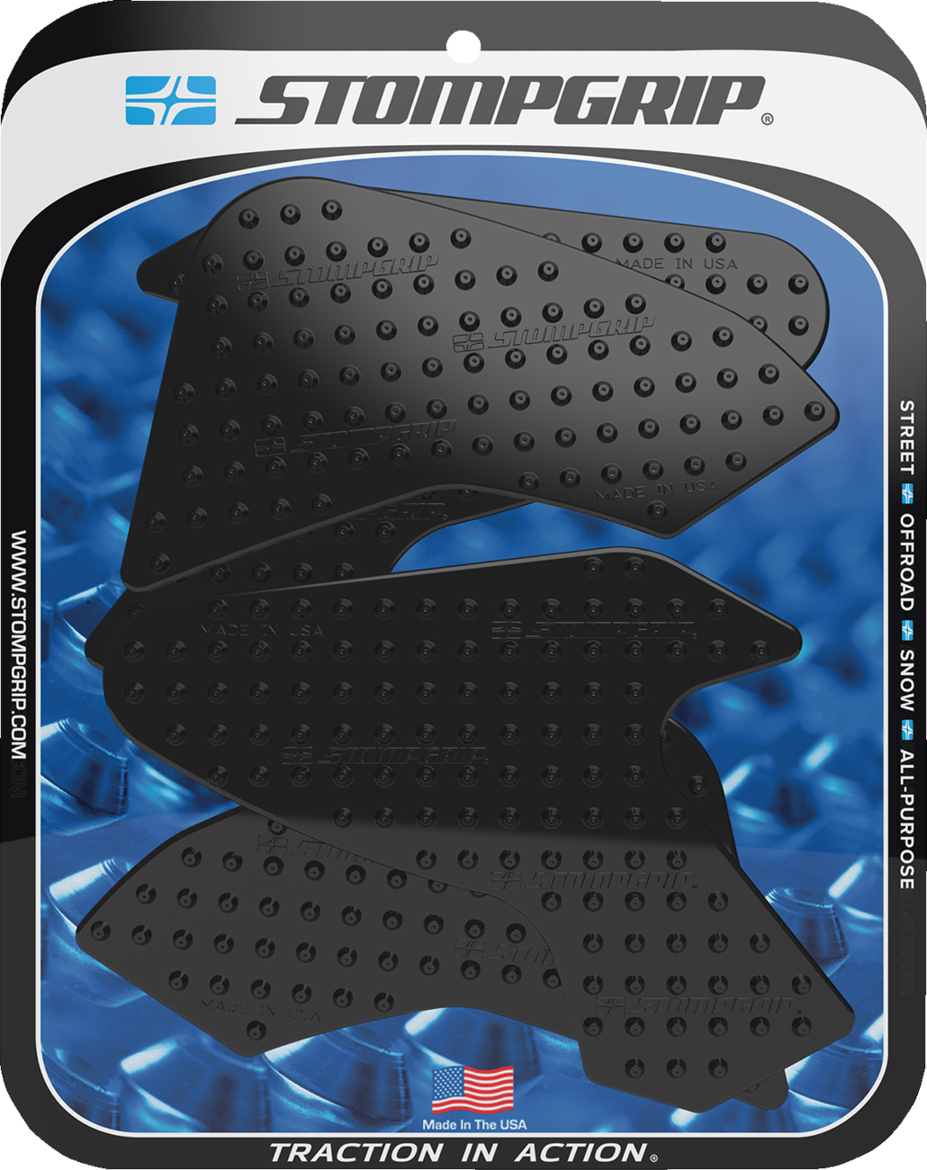 StompGrip Tank Grips - Volcano - Black - BMW - F '20-'25