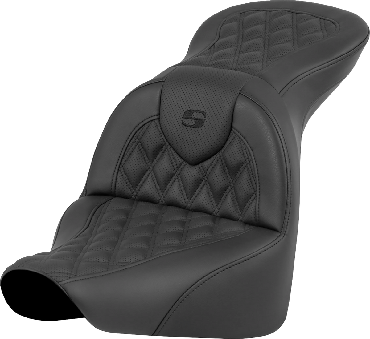 Saddlemen RoadSofa™ Seat - Lattice Stitch - Without Driver Backrest - FLFB/FXBR '18-'24