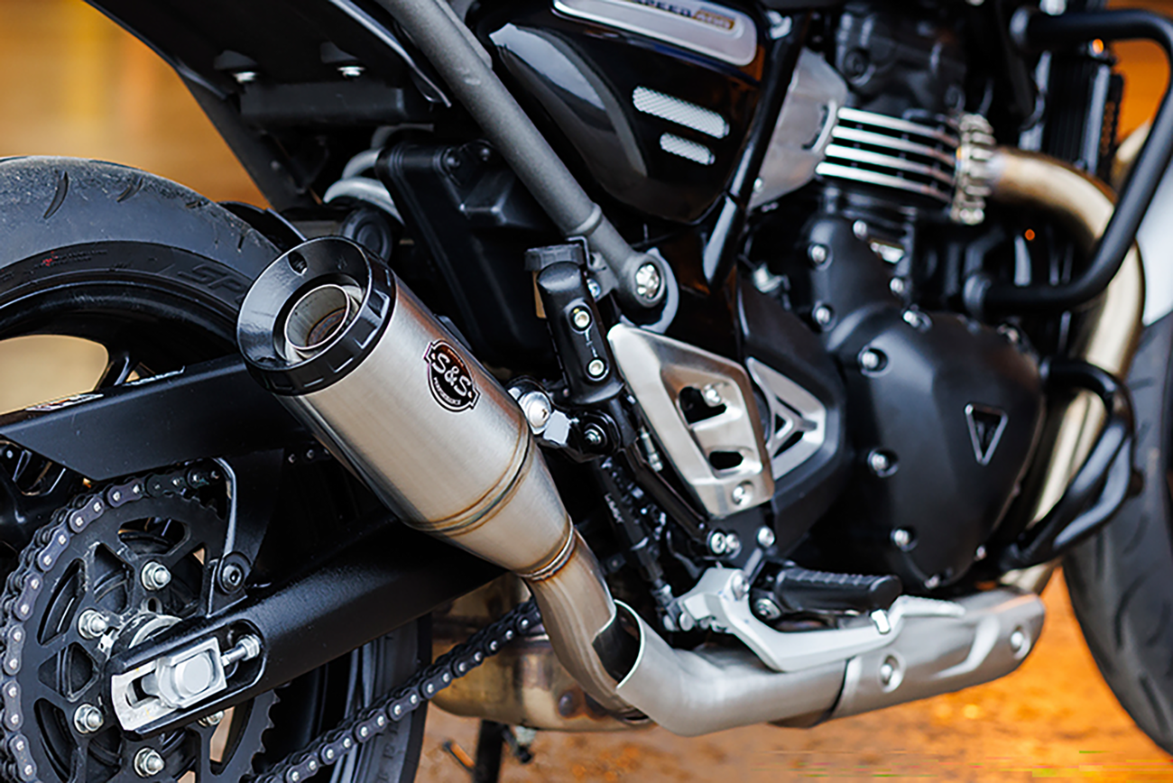 S&S Cycle Grand National Slip-On Muffler - Stainless Steel - Speed 400 & Scrambler 400