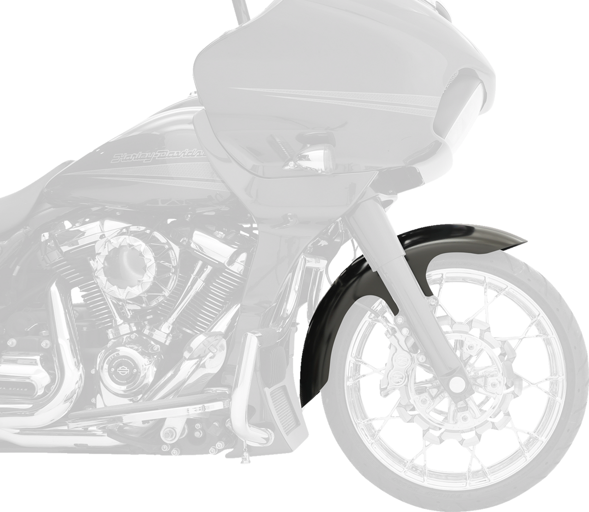Klock Werks Henry Front Fender - Black - 16"-19" - HD Touring/Trike
