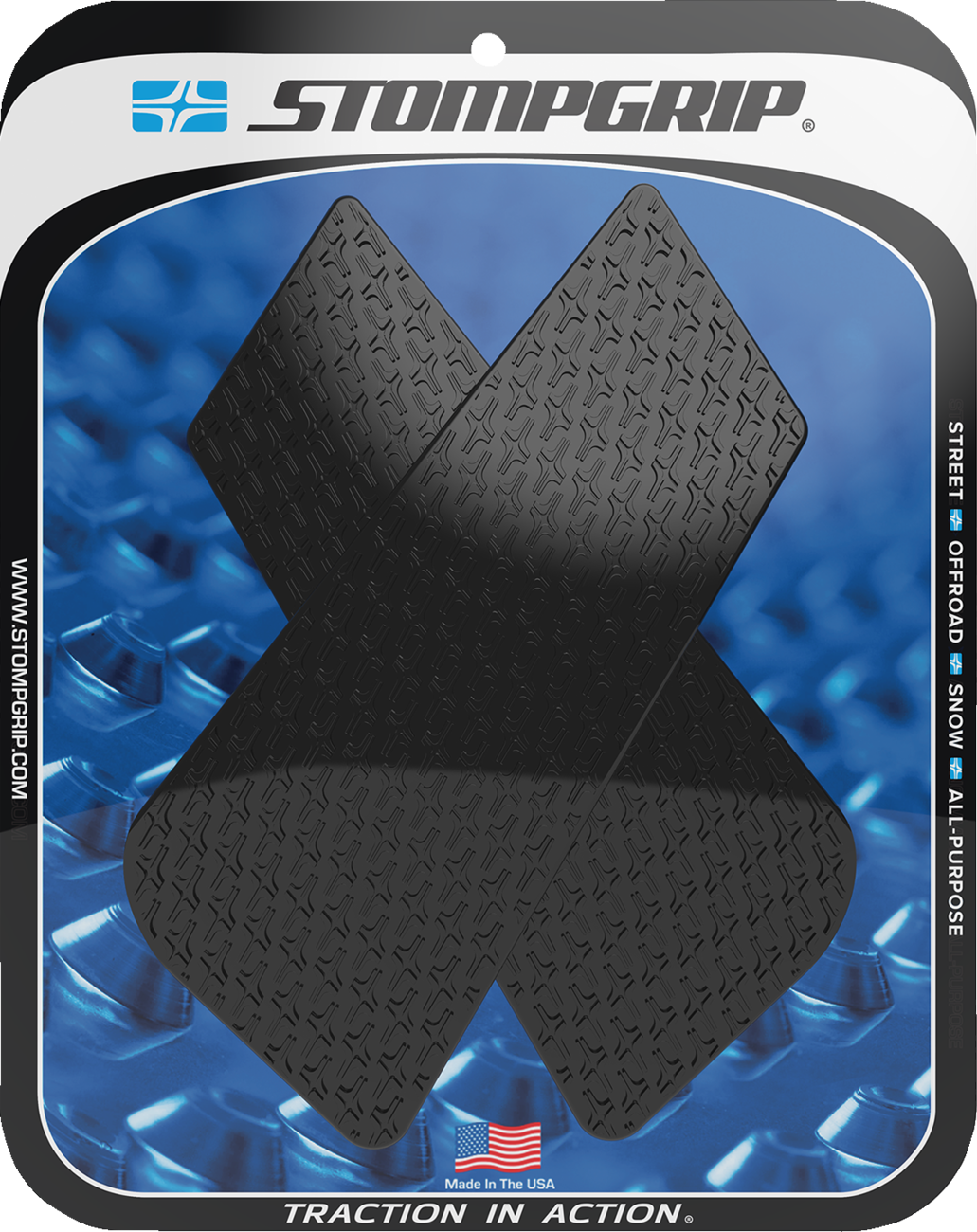 StompGrip Tank Grips - Icon - Wedge - Black - Universal