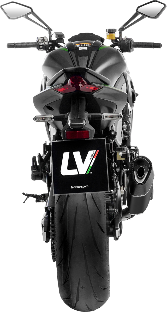 LeoVince LV-14 R Slip-On Muffler - Black / Ceramic / Stainless Steel / 6.88 lb