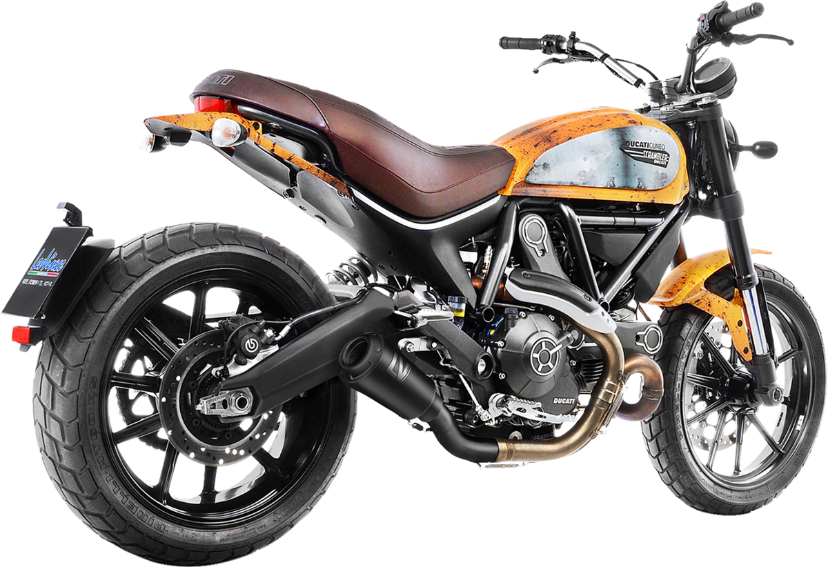 LeoVince LV-10 Slip-On Muffler - Full Black Stainless Steel - Scrambler 800