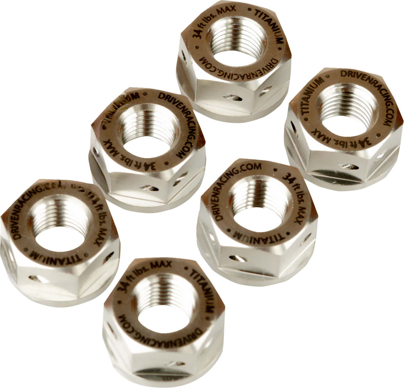 Driven Racing Sprocket Nuts - Sport Bike - Silver - M10 X 1.25