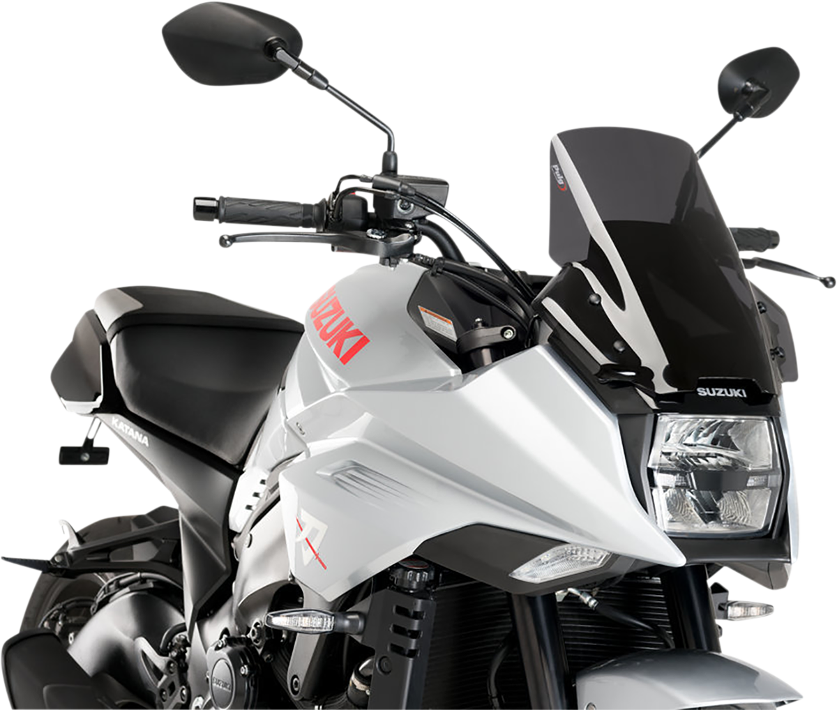 PUIG HI-Tech Parts Race Windscreen - 13" - Dark Smoke - YZF-R3