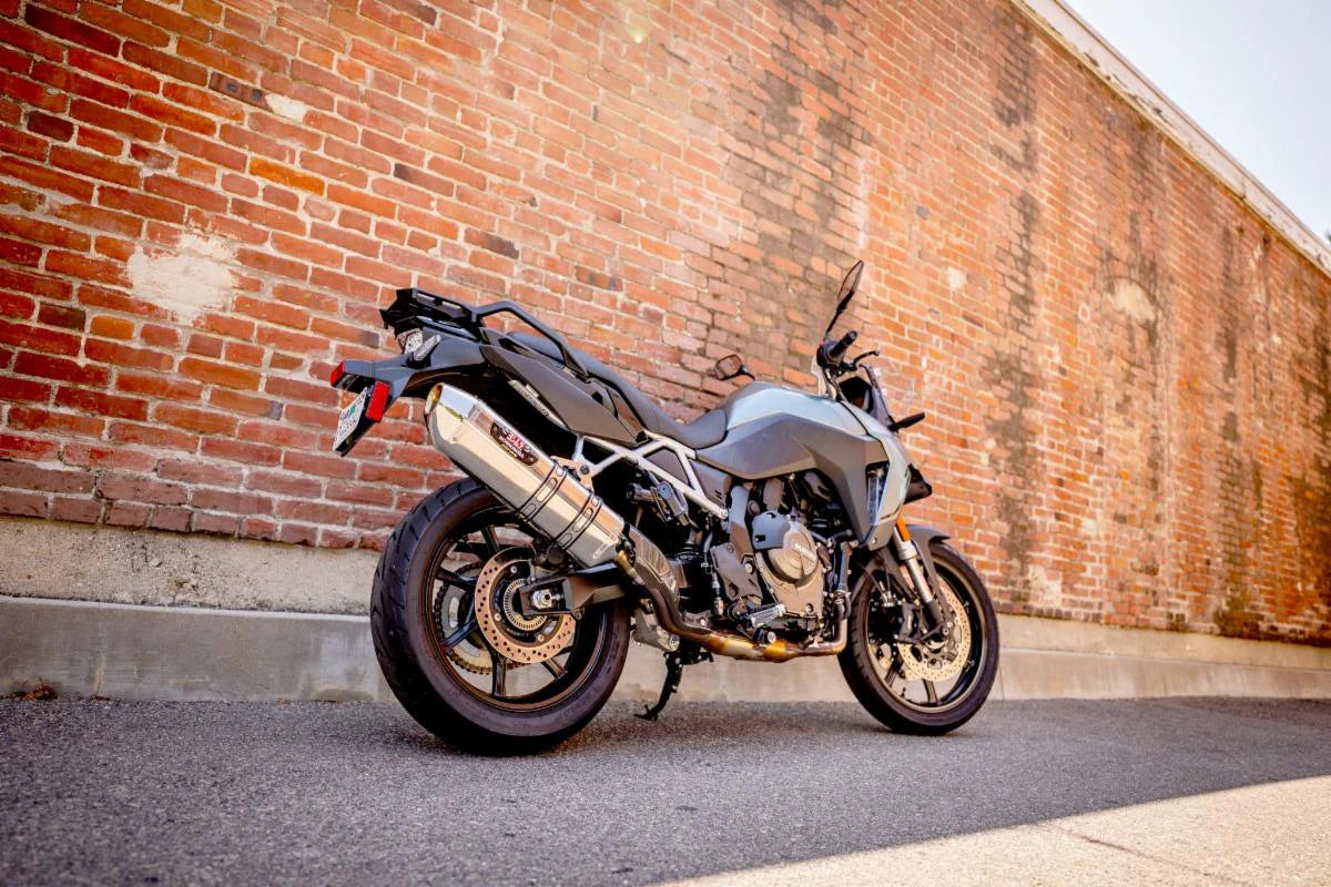 Yoshimura V-Strom 800 23-26 R-77j Stainless Slip-On Exhaust, W/ Stainless Muffler