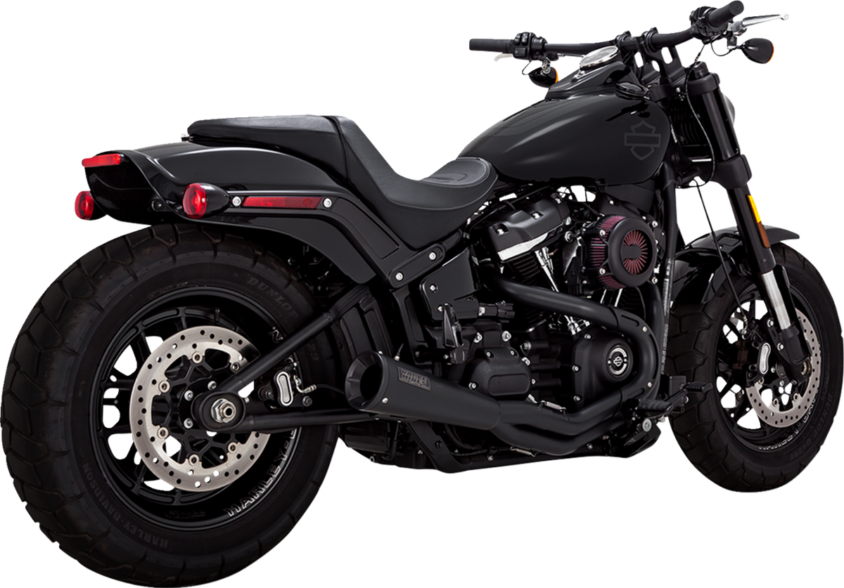 Vance & Hines 2-Into-1 Upsweep Exhaust System - Black - Stainless Steel