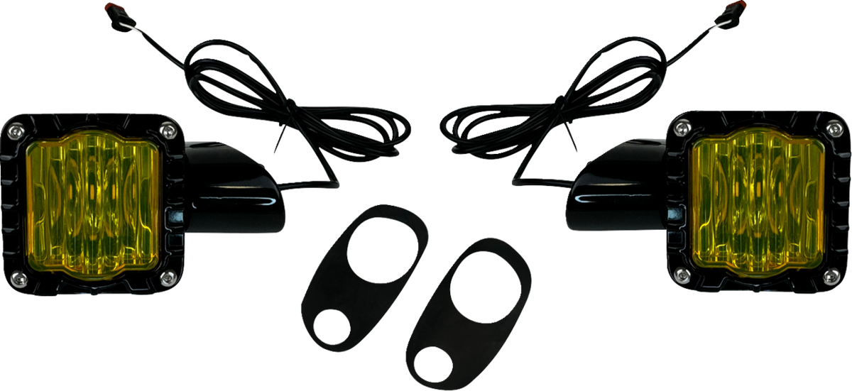 Custom Dynamics LED Turn Signals - Black -Yellow Lens - Road Glide