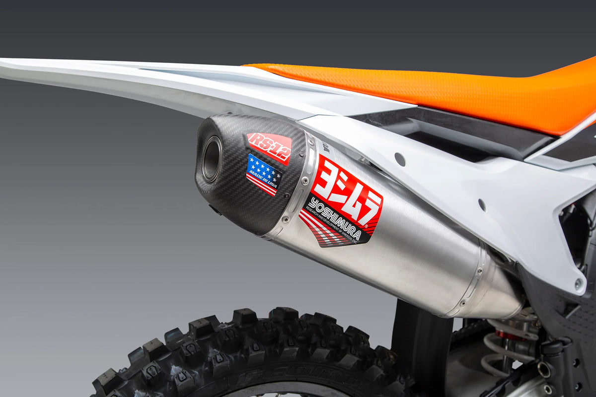 Yoshimura KTM 250/350sx-F / Husqvarna FC250/350 22-26 RS-12 Stainless Full Exhaust, W/ Aluminum Muffler