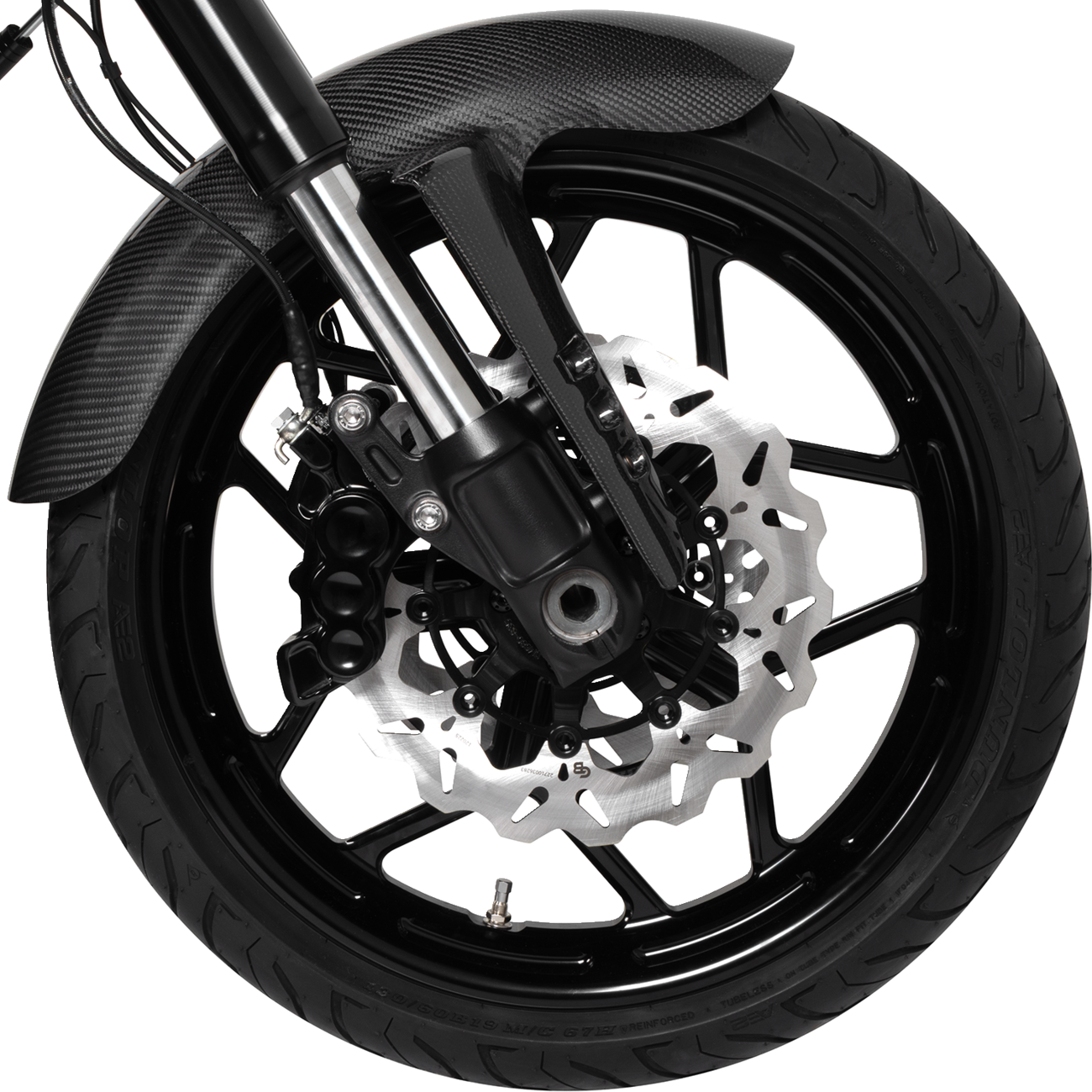 Arlen NESS 6-Piston Caliper - Front Left - Black - 11.8"