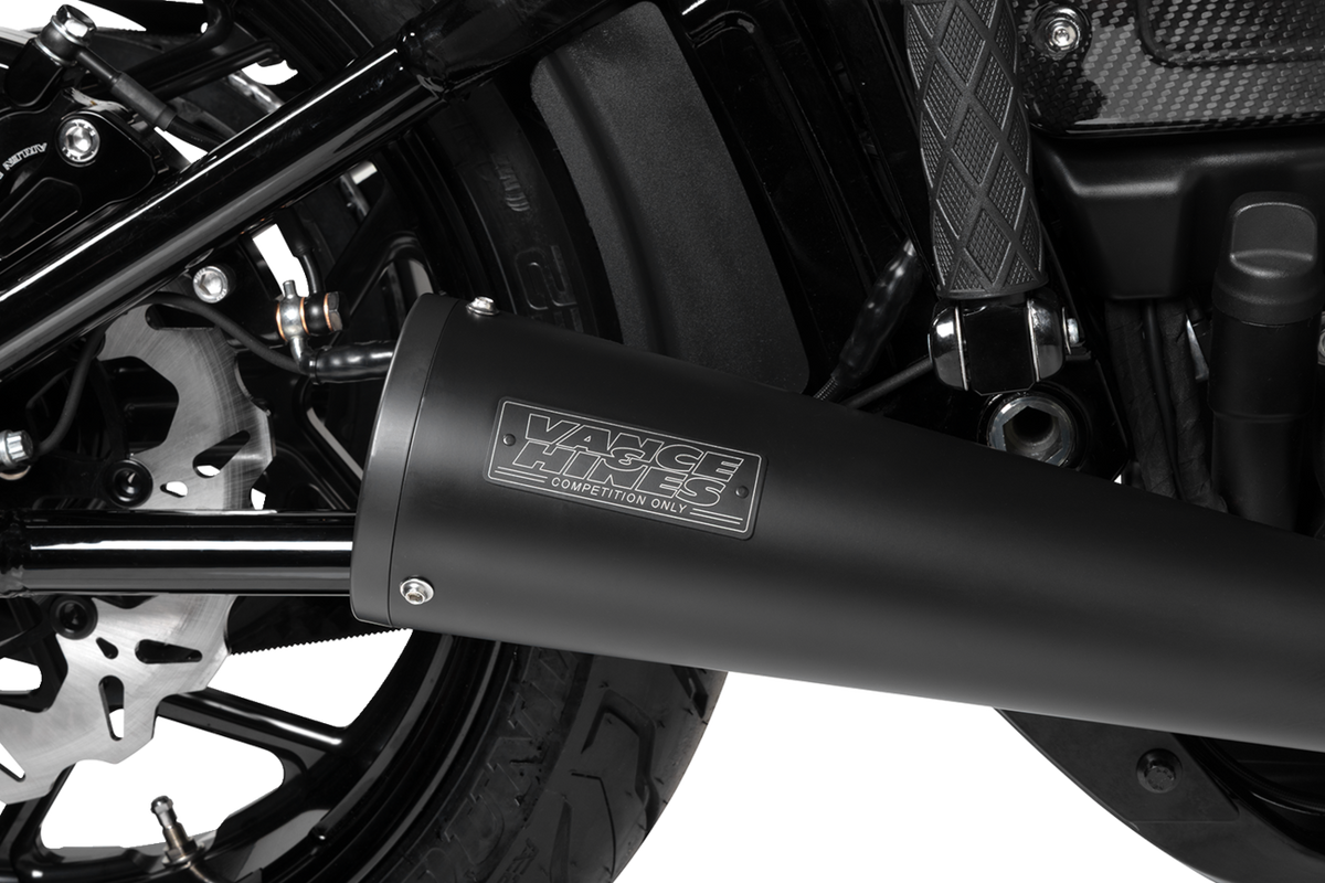 Vance & Hines 2-Into-1 Upsweep Exhaust System - Black - Stainless Steel