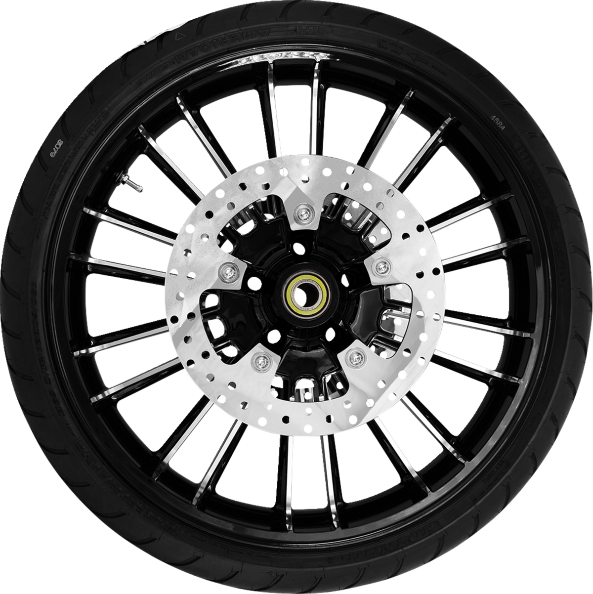 Coastal Moto Atlantic Front Wheel - Black Cut (21") | Rotors (11.8") | Dunlop Tire (130/60b21)