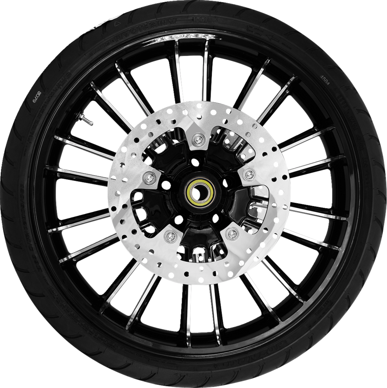 Coastal Moto Atlantic Front Wheel - Black Cut (21") | Rotors (11.8") | Dunlop Tire (130/60b21)