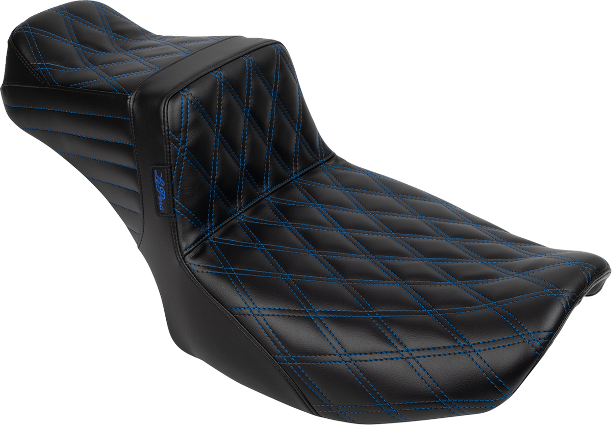Le Pera Tailwhip Daddy Long Legs Seat - Blue Double Diamond Stitch - FLH/FLT '23-'25