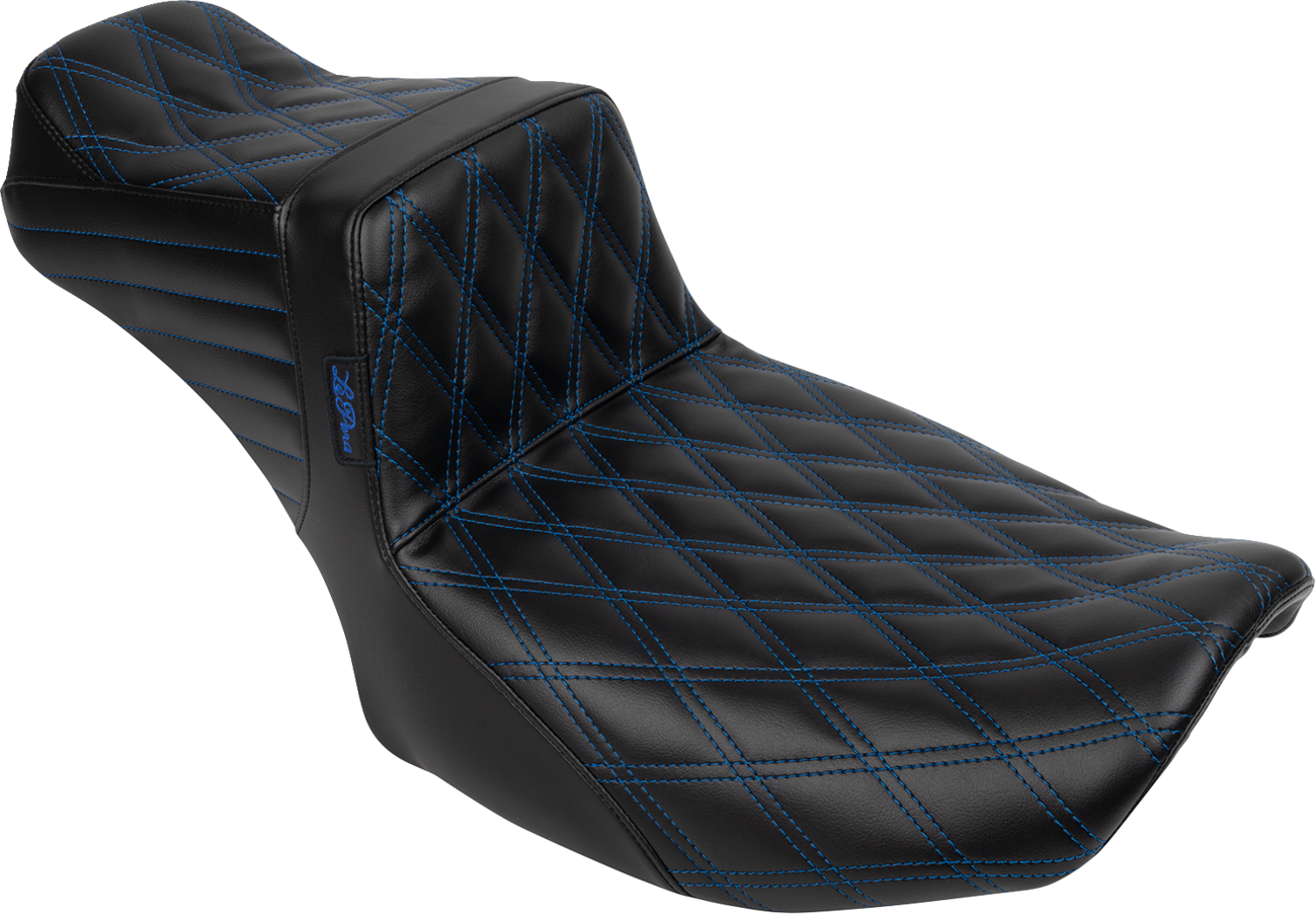 Le Pera Tailwhip Daddy Long Legs Seat - Blue Double Diamond Stitch - FLH/FLT '23-'25