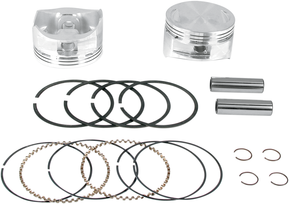 S&S Cycle Piston Kit - For 100"/107" Super Sidewinder® - 4.000" - +0.010"