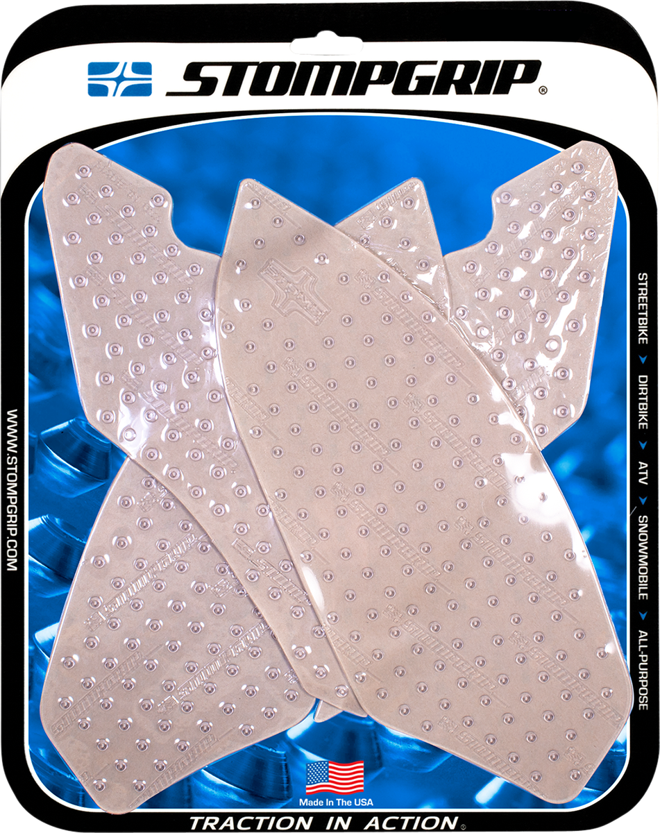 StompGrip Tank Grips - Volcano - Clear - BMW - S/Hp '14-'20