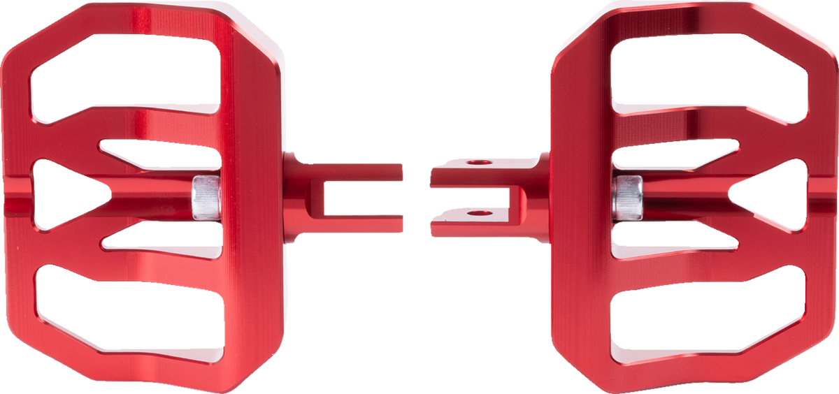 Thrashin Supply CO. Mini Aggressor Floorboards - Red - Front