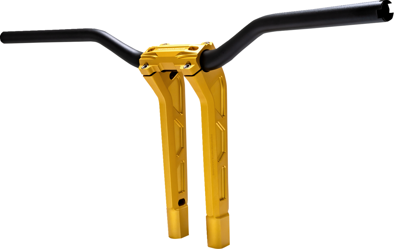 Performance Machine (PM) Phatbar & Riser Kit - Internal Wiring - 11-1/2" - Gold Ops
