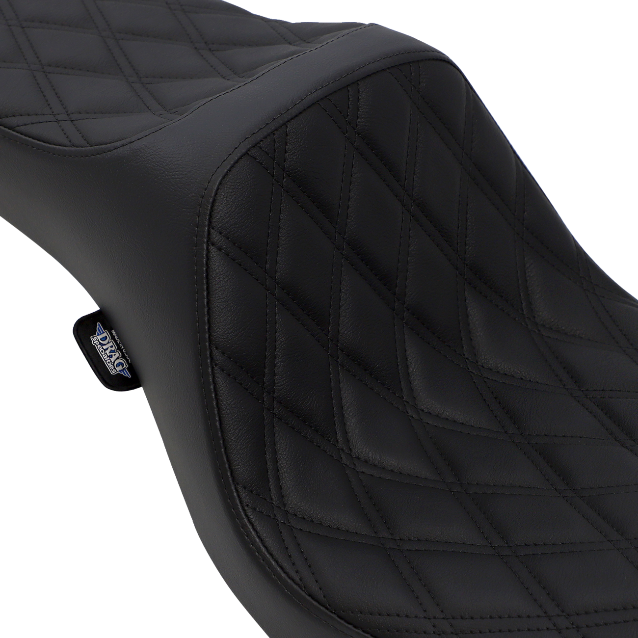 Drag Specialties Seats Predator III Seat - Double Diamond - Black Stitching - FXD/FLD '06-'17