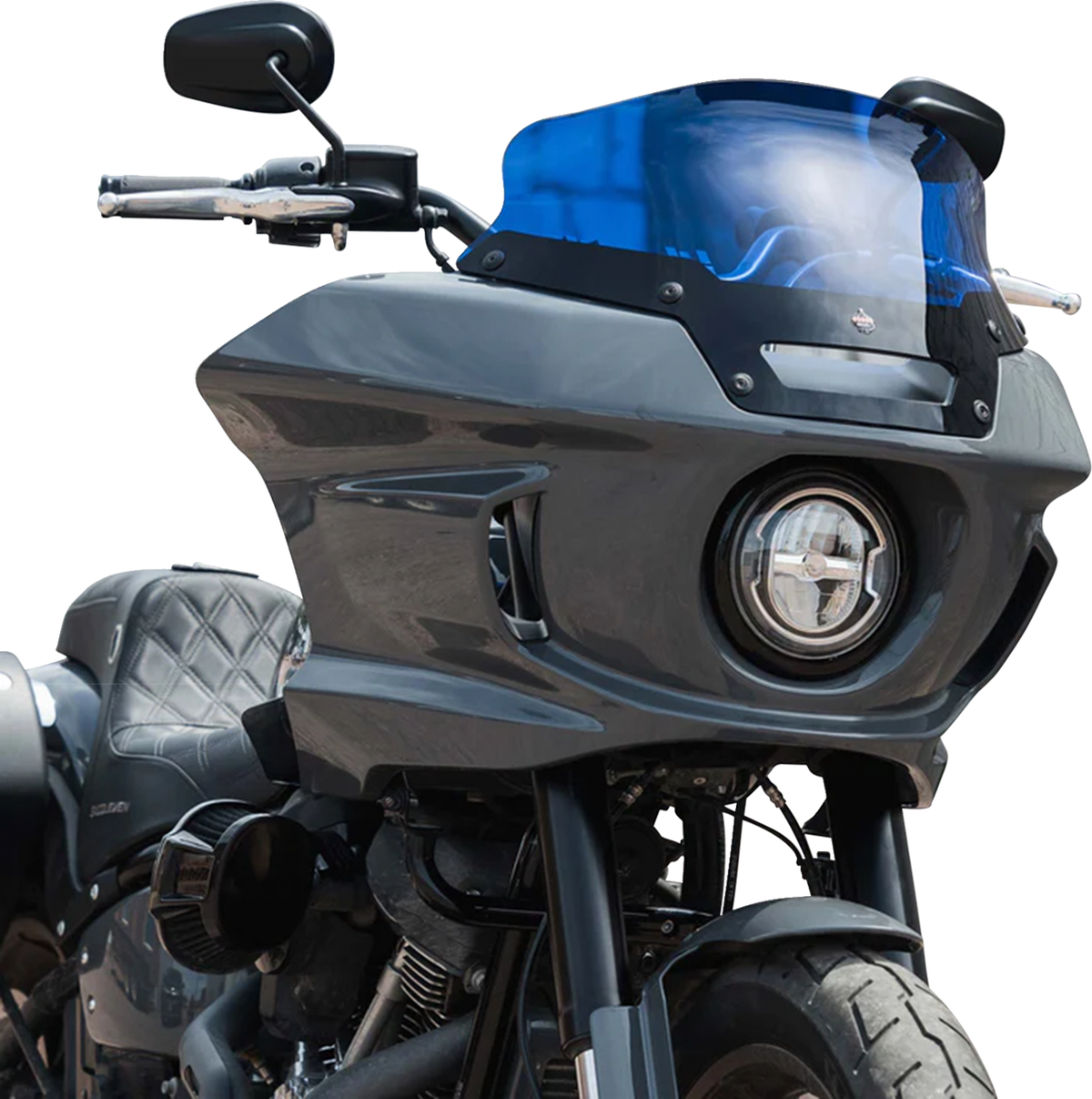 Klock Werks Kolor Flare® Windshield - 6" - Blue - '22-'25 FXLRST