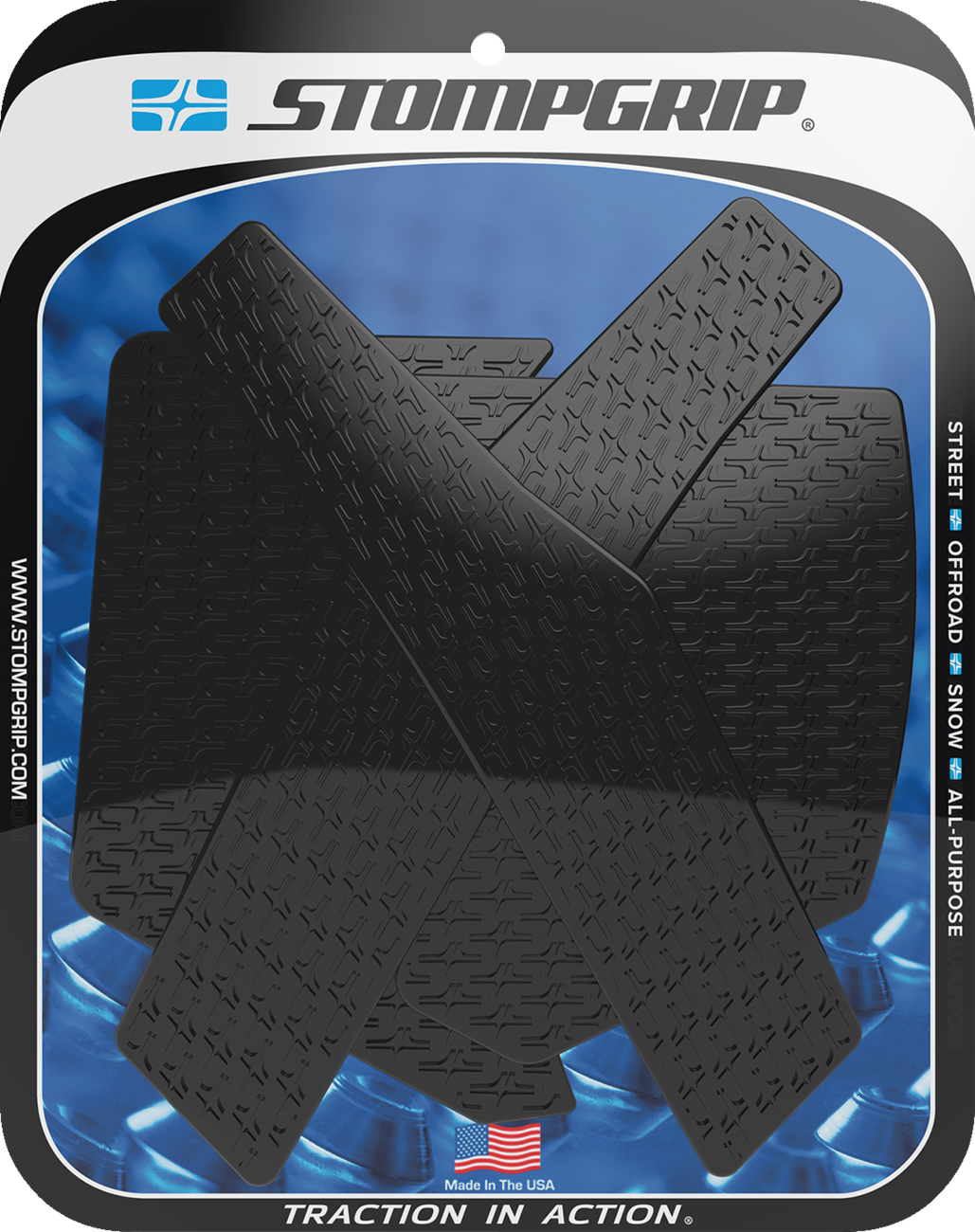 StompGrip Tank Grips - Icon - Black - Honda - CRF '21-'24