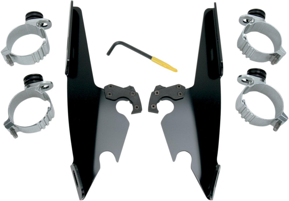 Memphis Shades Fats/Slim Trigger Lock Mounting Kit - Black - Dyna