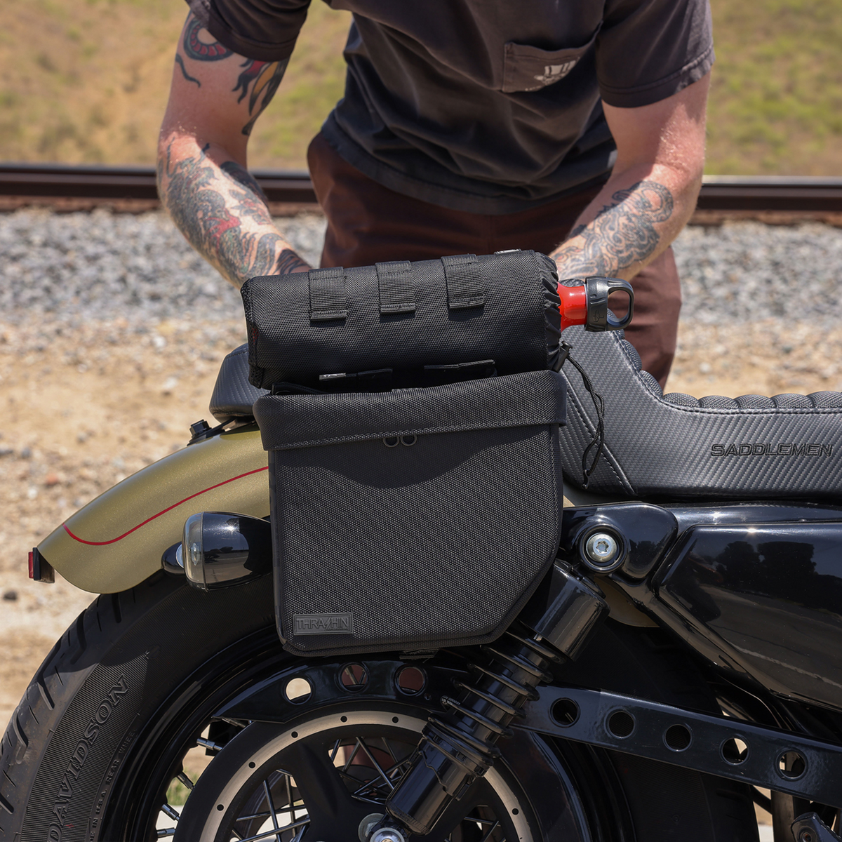 Thrashin Supply CO. Mini Essential Saddlebags - 8 Liter