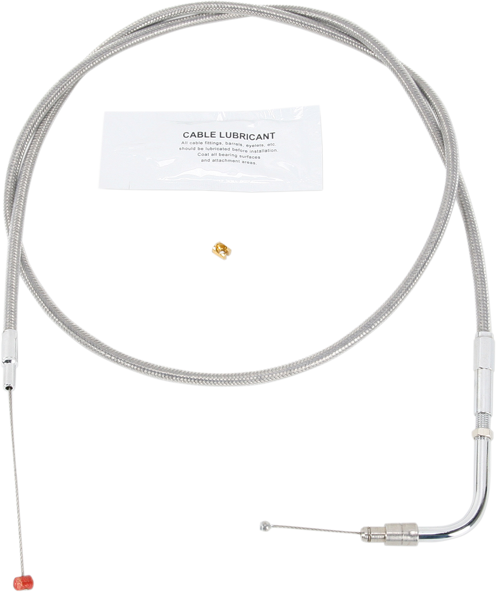Barnett Stainless Steel Throttle Cable - '96-'01 Touring