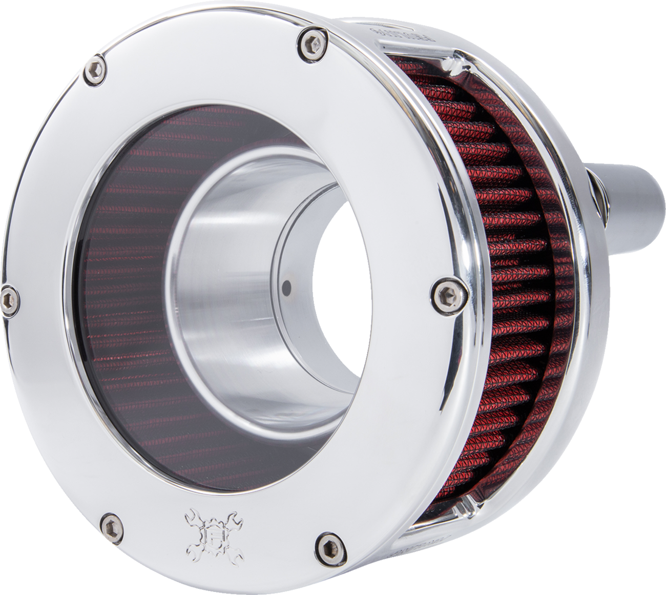 Feuling Parts BA Series Air Cleaner Kit - Chrome - Red Filter