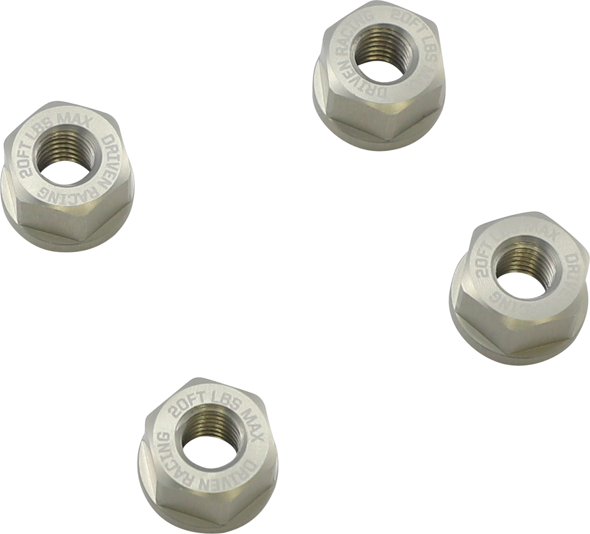 Driven Racing Sprocket Nuts - 4-Bolt Hub - Silver - M8 X 1.25