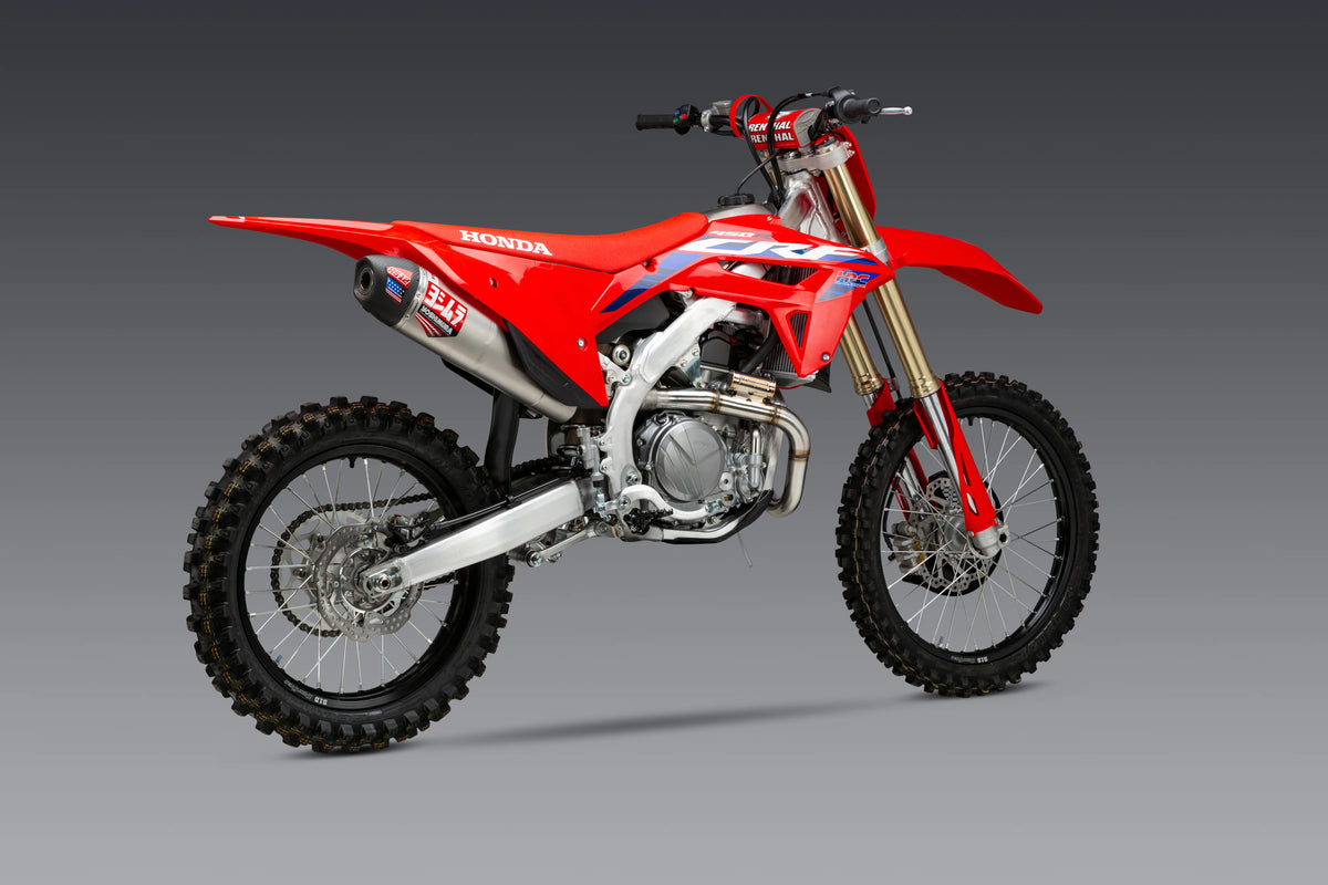Yoshimura CRF450R/RX 2021-2024 / CRF450R-S 2023-2024 RS-12 Stainless Full Exhaust, W/ Stainless Muffler