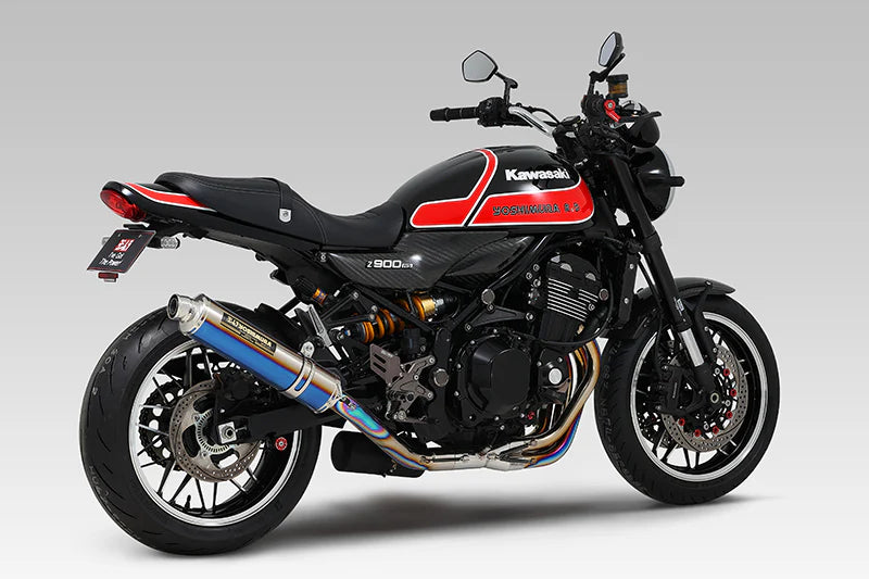 Yoshimura Z900rs/Cafe 2018-25 JMCA F-Spec Race Titanium Full System W/ Titanium Blue Sleeve